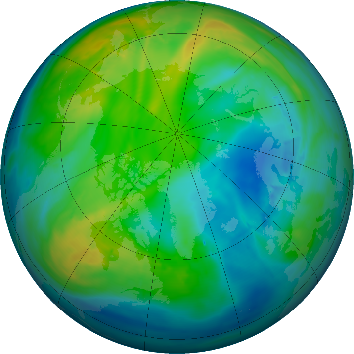 Arctic ozone map for 17 November 2014